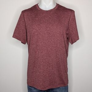Lululemon Red Maroon Short Sleeve Workout Exercise T-shirt L/XL